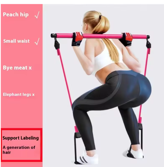 Pilates Stick Multi functional Fitness Stick Yoga Pilates Equipment Home Elasticity Exercise Training Hip Pulling Rope Yoga Yoga