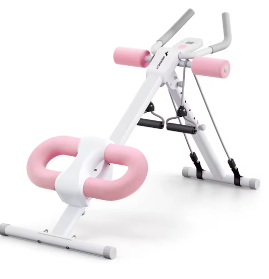 MERACH Ab Machine Adjustable Trainer Workout Foldable Knee Protection Abdominal Exercise Machine Core Ab Exercise System Trainer