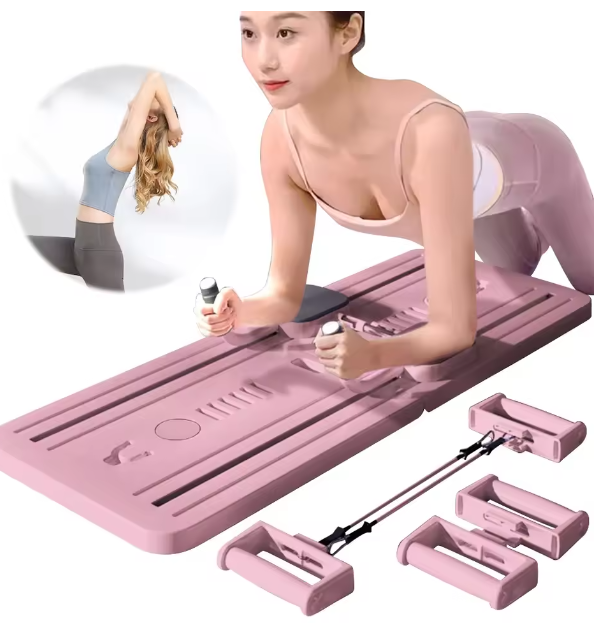 Abdominal Exercise Board Fitness Board Automatic Rebound Leg & Arm Toner Multifunctional Pilates Reformer Set Fitness Equipment