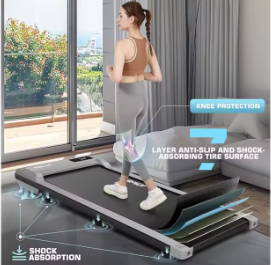 2.5HP Under Desk Treadmill, 300 lbs Capacity Portable Walking Pad with Remote for Home Use