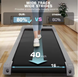2.5HP Under Desk Treadmill, 300 lbs Capacity Portable Walking Pad with Remote for Home Use