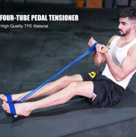 TPE Elastic Resistance Training Band Leg Sit-up Pedal Rally Fitness Pull Rope