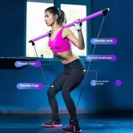 Pilates Stick Multi functional Fitness Stick Yoga Pilates Equipment Home Elasticity Exercise Training Hip Pulling Rope Yoga Yoga