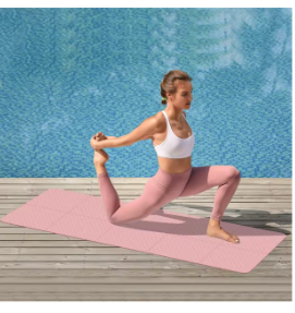 Foldable Yoga Mat 4mm Thick Workout Mat Double Sided TPE Pilates Mat Non-slip Multifunction for Yoga Pilates & Floor Workouts