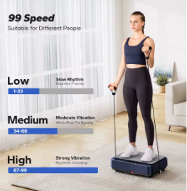 MERACH Vibration Plate Exercise Machine Vibration Plate for Lymphatic Drainage Relieve Pain Help Sleep Fat Burning & Weight Loss